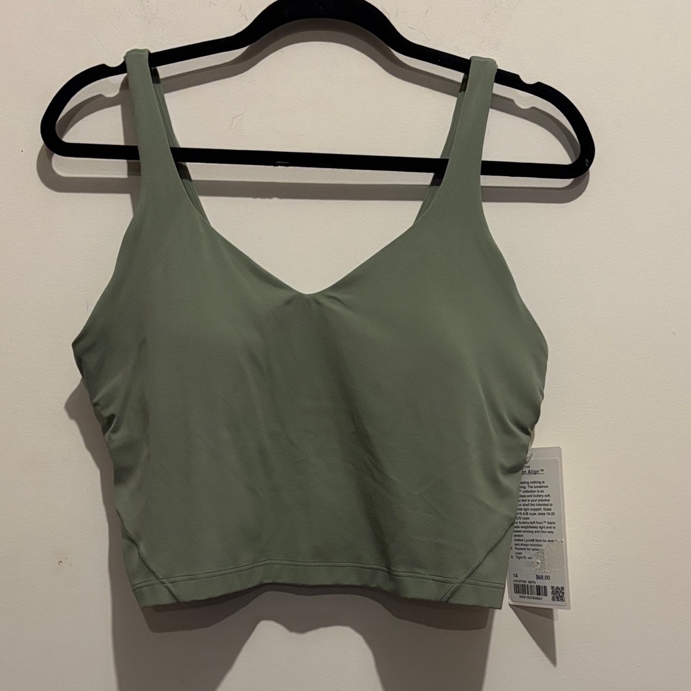 Lululemon Align Tank Top *Light Support, A/B Cup Desert Green